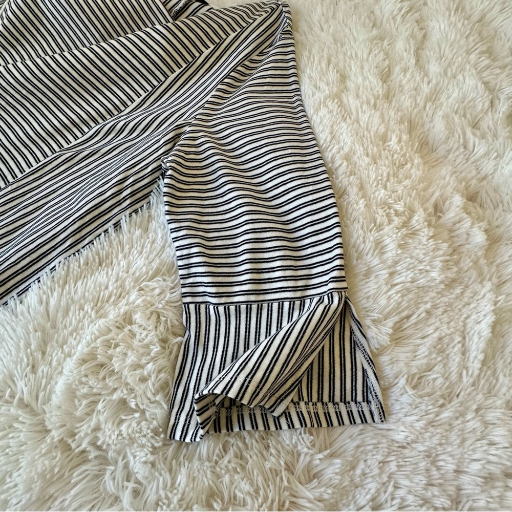 Talbots Black White Striped 3/4 Sleeve Cotton Top Plus Size 1X Casual Classic - Picture 6 of 9